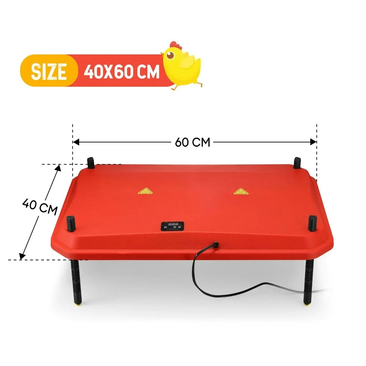 Pet Scene Chick Brooder Heating Plate Warmer Chicken Coop Brooding Heater Poultry Duckling Chook 40x60cm 40-50 Chicks Adjustable Height