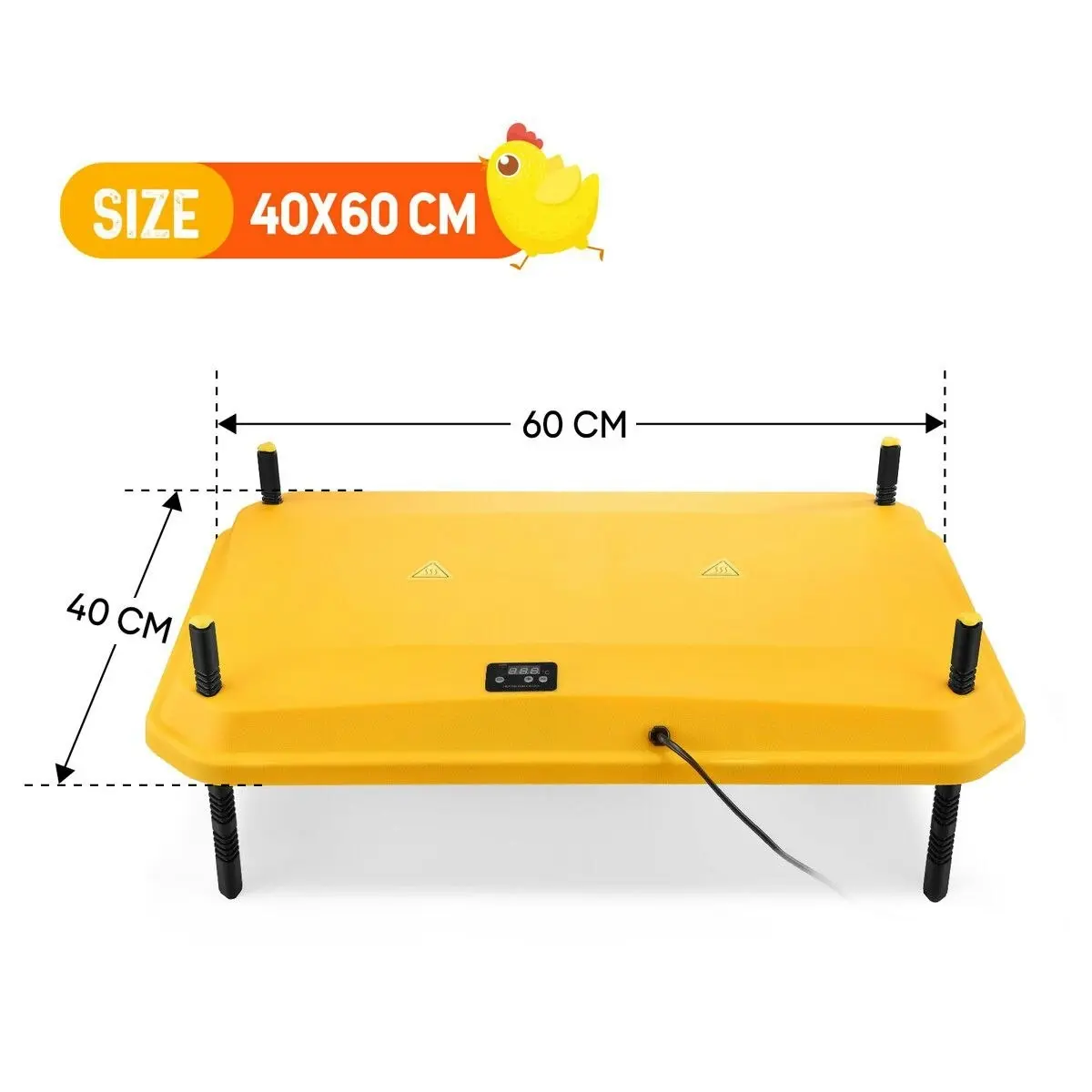 Pet Scene Chick Brooder Heating Plate Warmer Chicken Coop Brooding Heater Poultry Duckling Chook 40x60cm 40 to 50 Chicks Adjustable Height