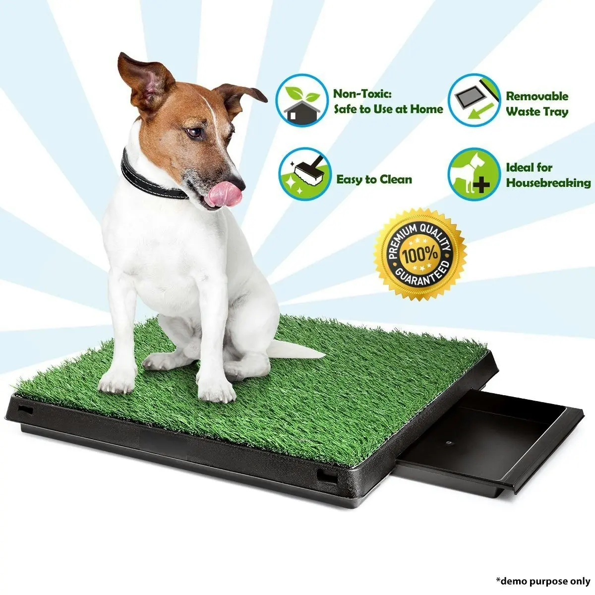 Ausway Pet Dog Toilet Potty Tray Training Grass Mat   Large Size