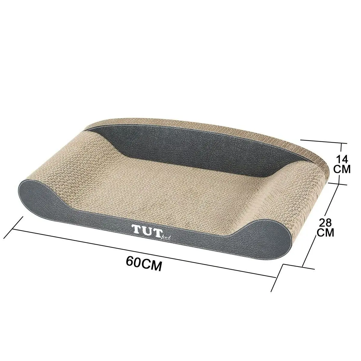 Ausway 60x28x14cm Cat Corrugated Cardboard Scratcher Cat Sofa