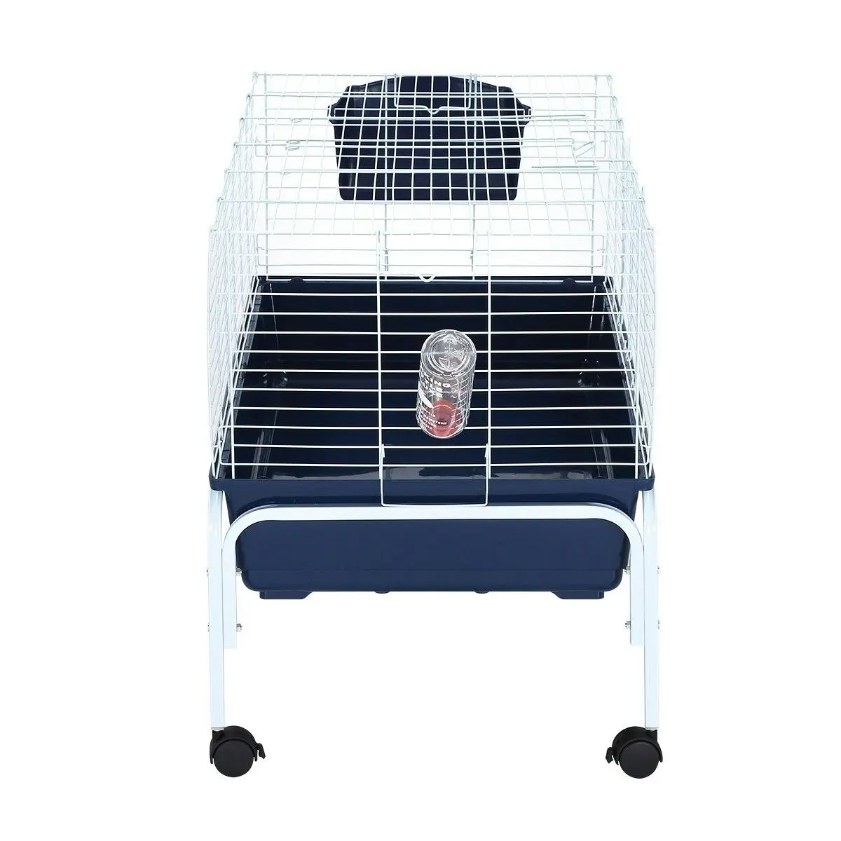 Ausway Rabbit Cage Hutch Animal Home Wheeled Guinea Pigs Pet Pen House