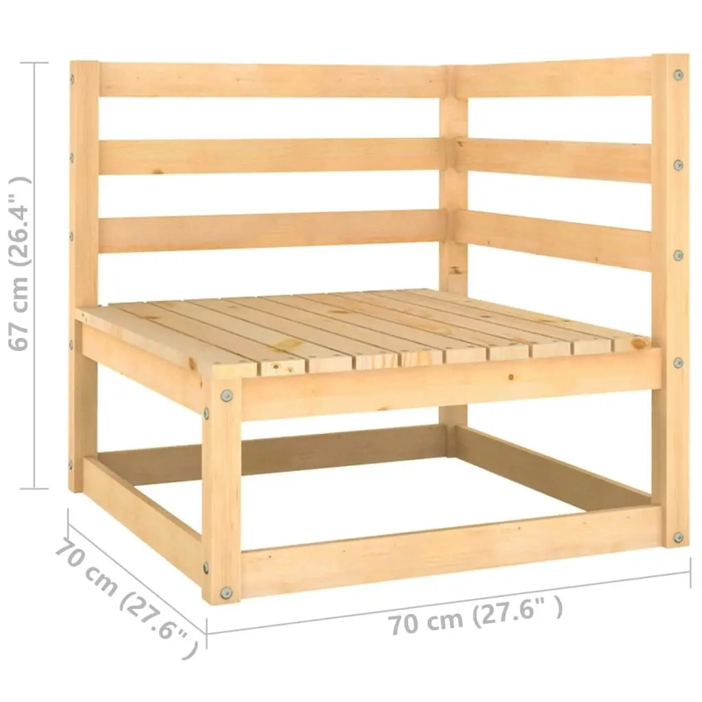 2 Piece Garden Lounge Set with Cushions Solid Pinewood 805750