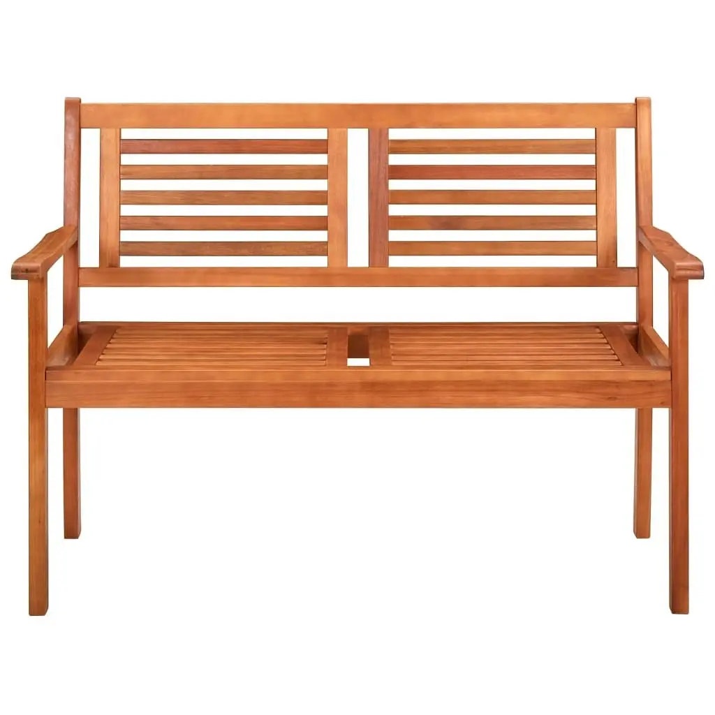 2-Seater Garden Bench with Cushion 120 cm Solid Eucalyptus Wood 3060969