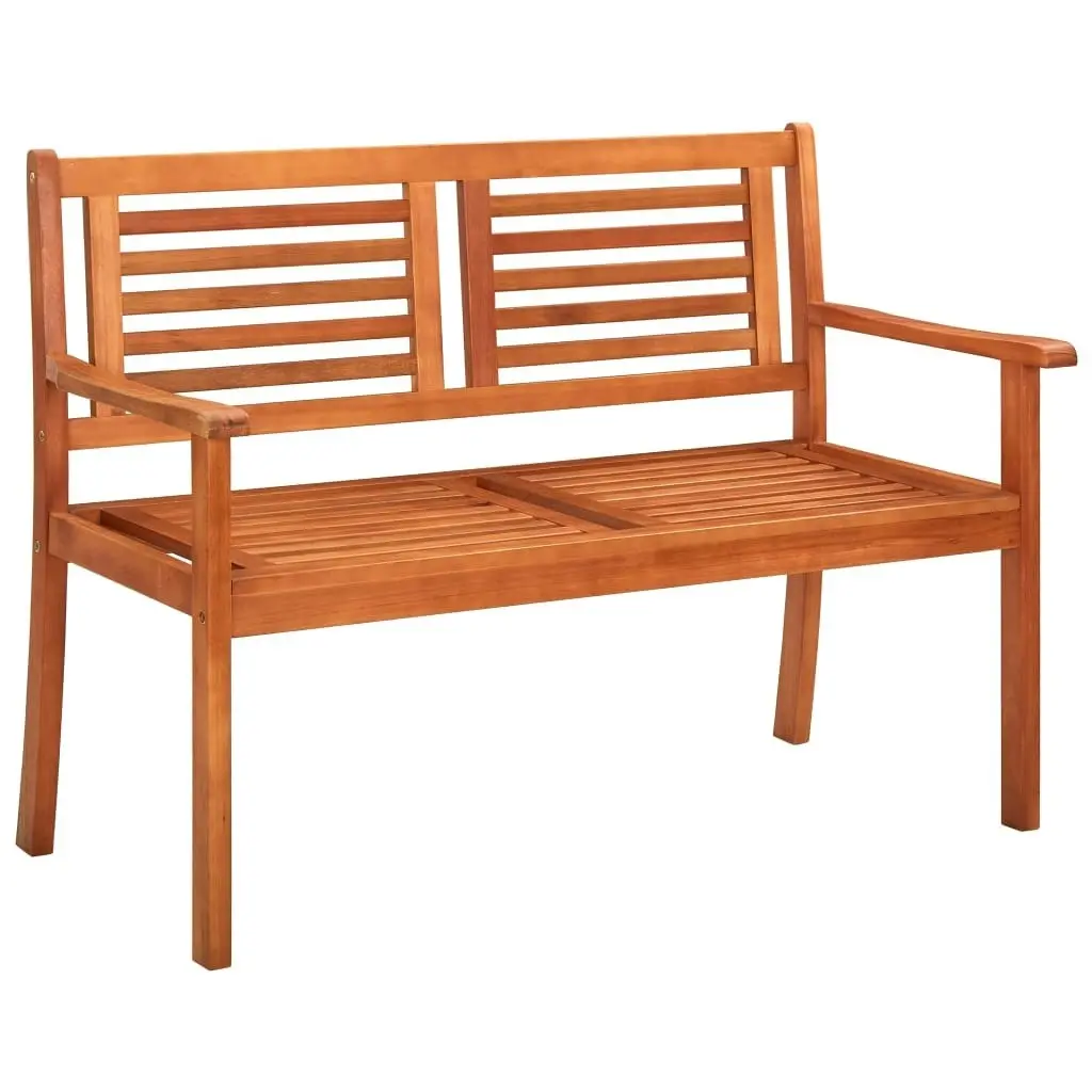 2-Seater Garden Bench with Cushion 120 cm Solid Eucalyptus Wood 3060969