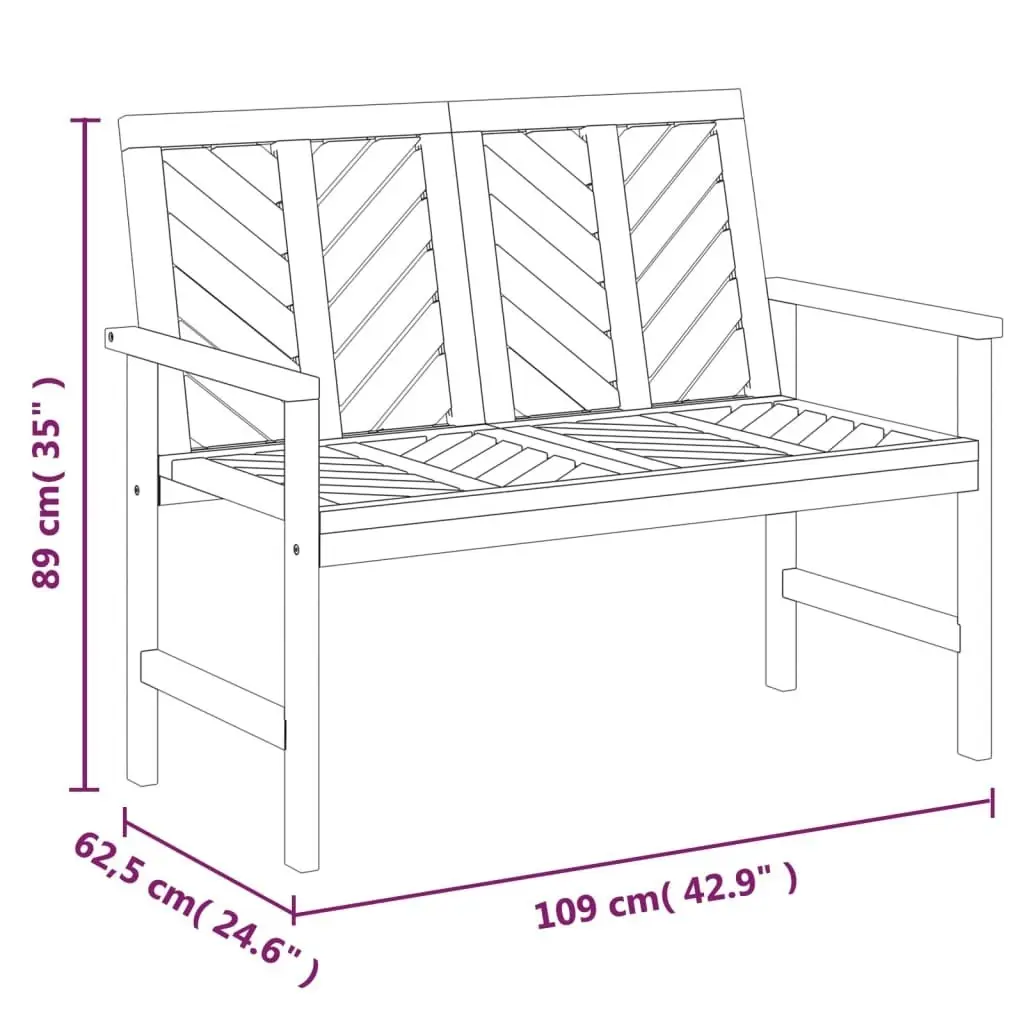 2 Piece Garden Lounge Set Solid Wood Acacia 362235