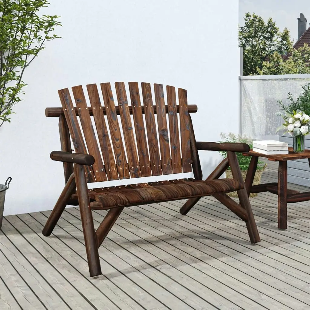 2-Seater Garden Bench 119x85x98 cm Solid Wood Spruce 363348