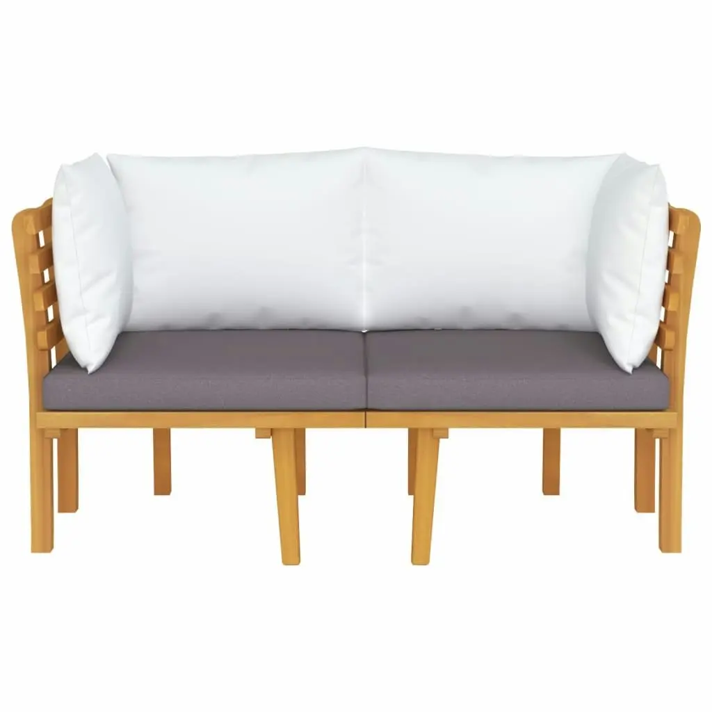 2-Seater Garden Sofa with Cushions Solid Acacia Wood 316264