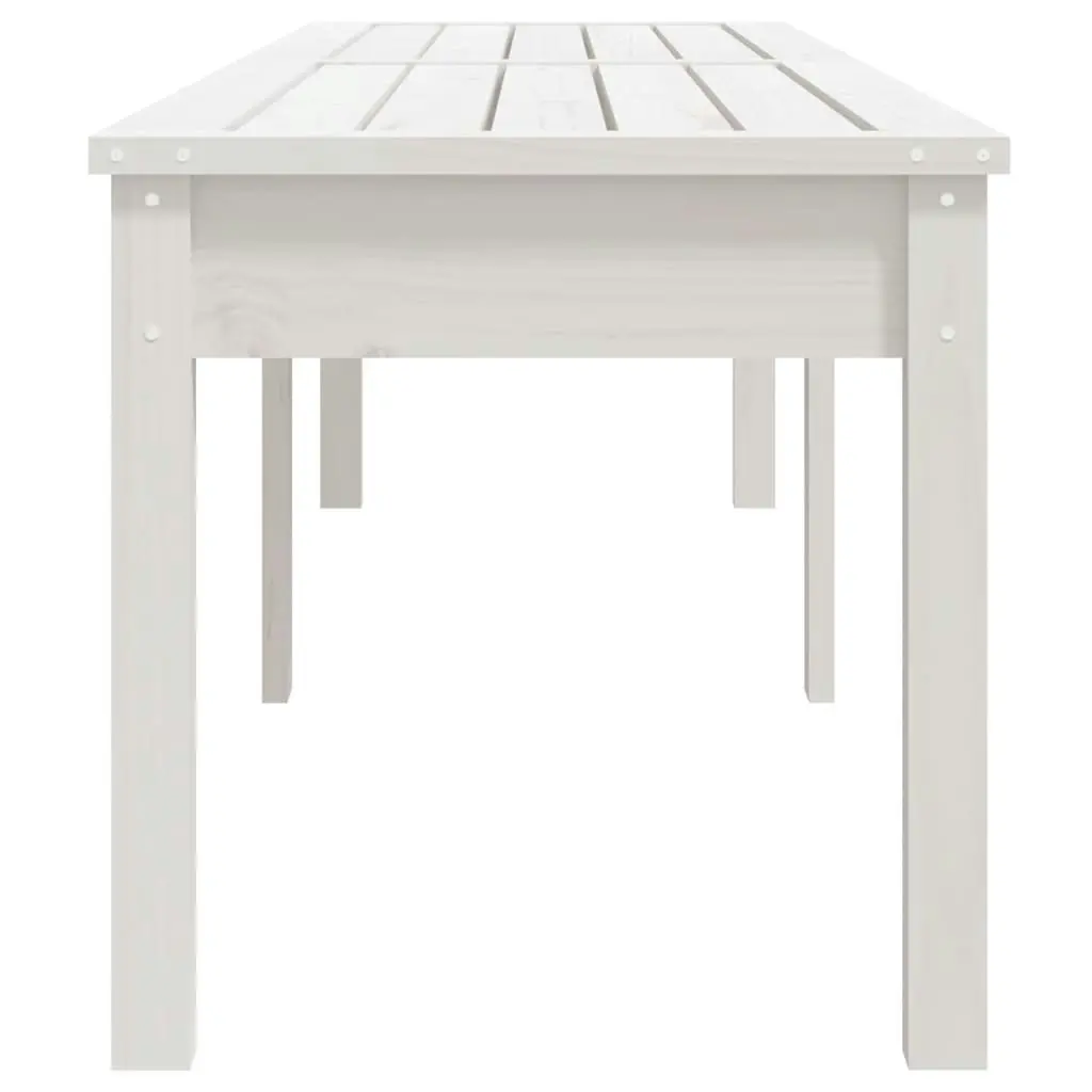 2-Seater Garden Bench White 203.5x44x45 cm Solid Wood Pine 824019