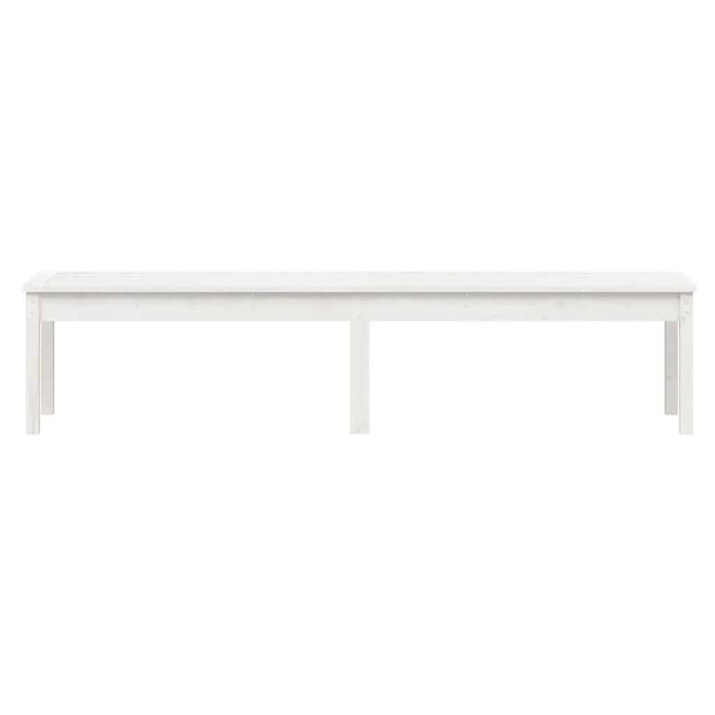 2-Seater Garden Bench White 203.5x44x45 cm Solid Wood Pine 824019