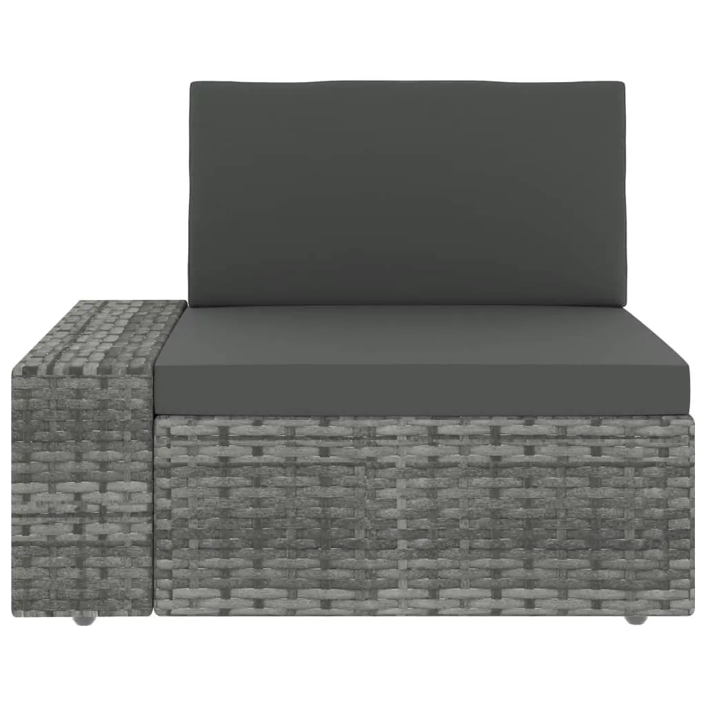 3 Piece Garden Lounge Set Poly Rattan Grey 49527