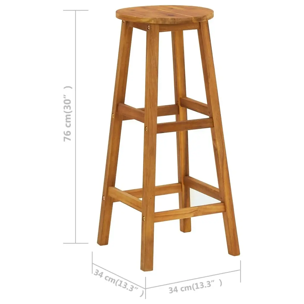 Bar Stools 4 pcs Solid Acacia Wood 310285