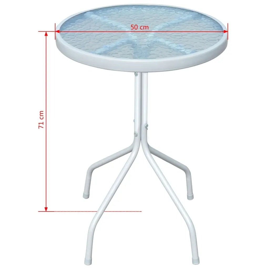 Bistro Table Grey 50x71 cm Steel 43313