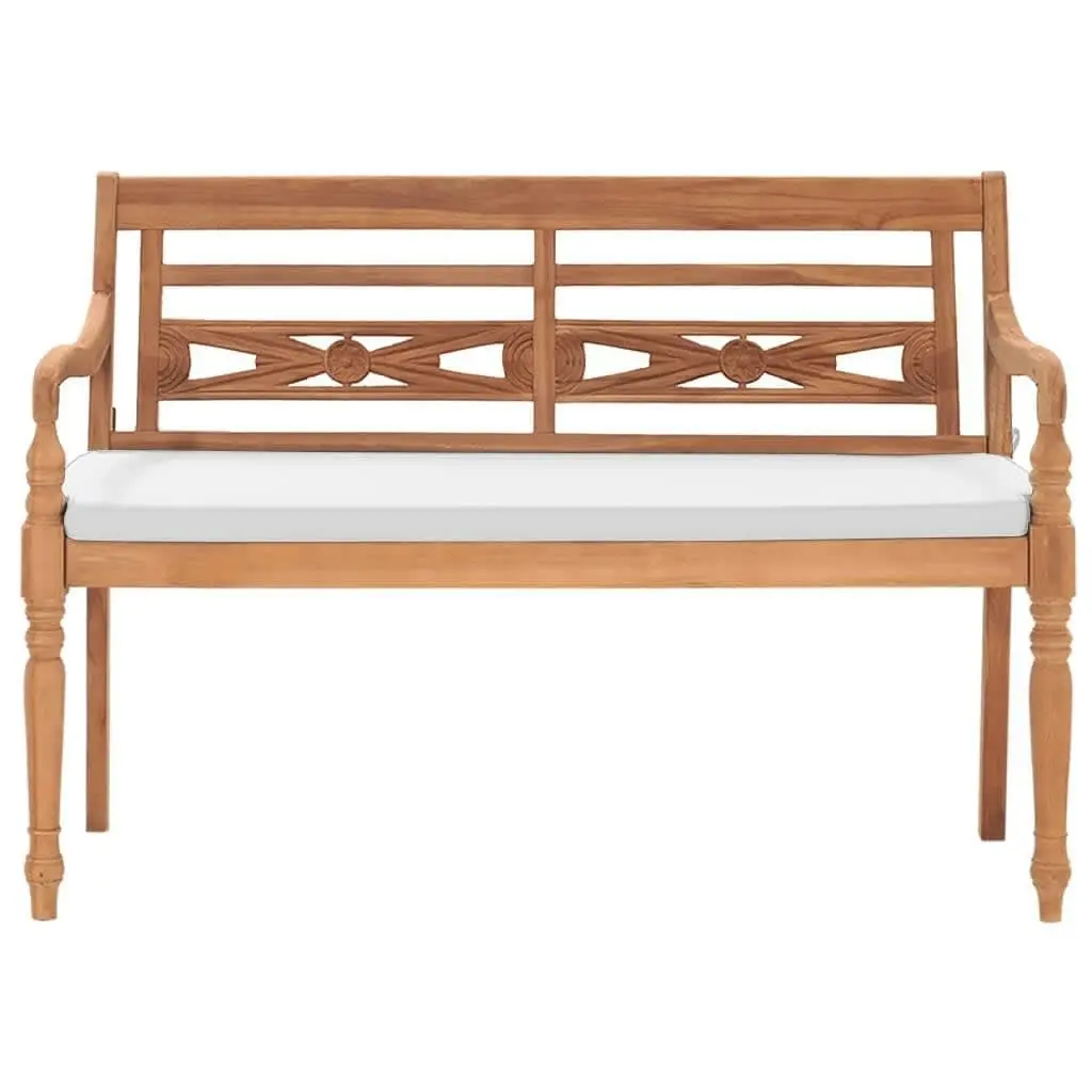 Batavia Bench with Cushions 120 cm Teak 43057