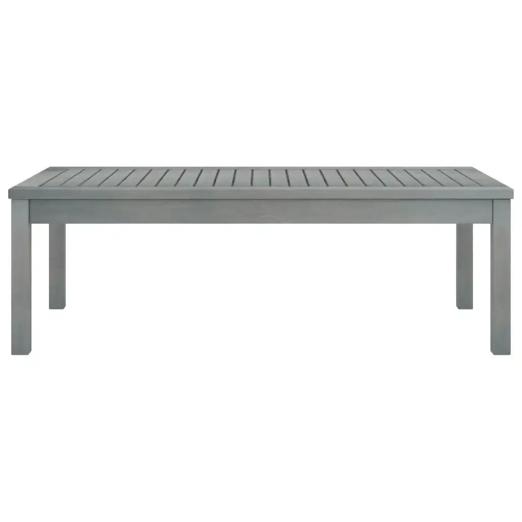 Coffee Table 100x50x33 cm Grey Solid Acacia Wood 311828