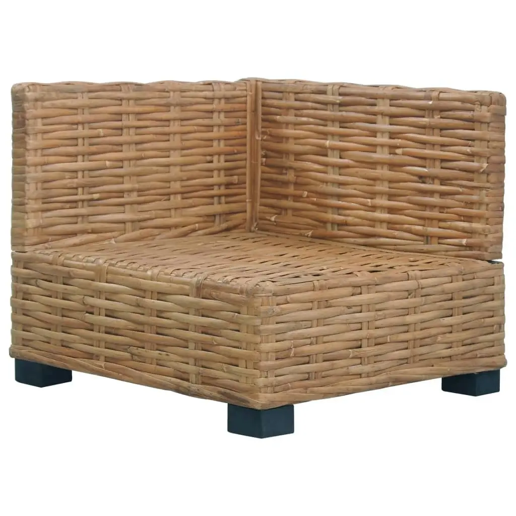 Corner Sofa with Cushions Natural Rattan 286279