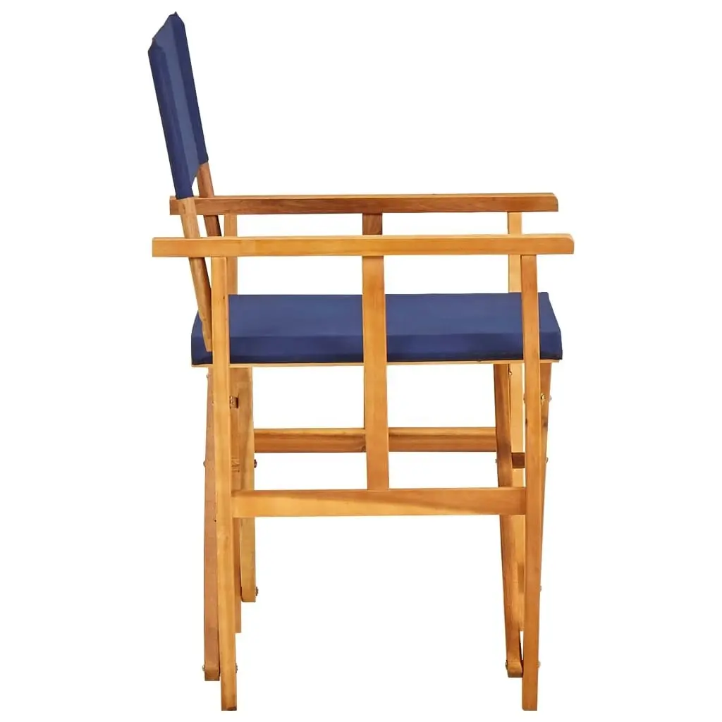 Director's Chair Solid Acacia Wood Blue 45952