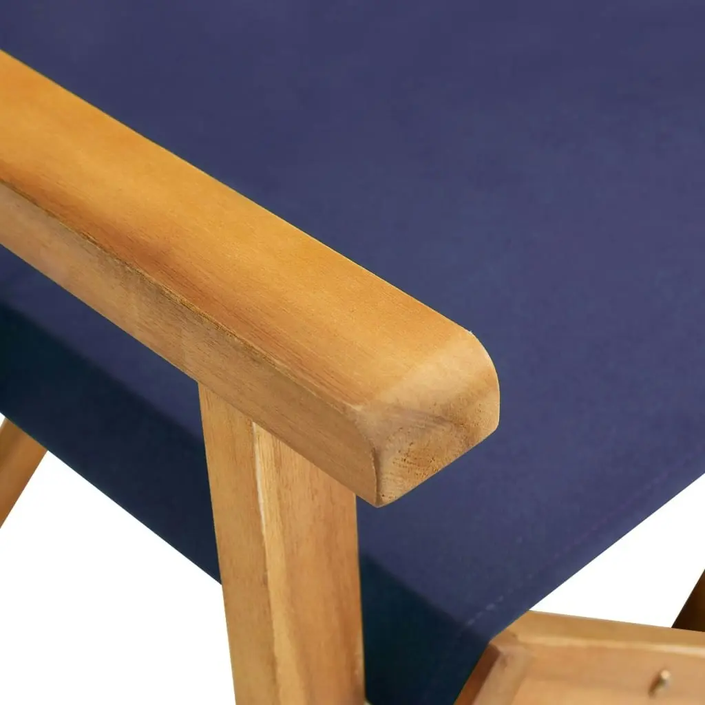 Director's Chair Solid Acacia Wood Blue 45952