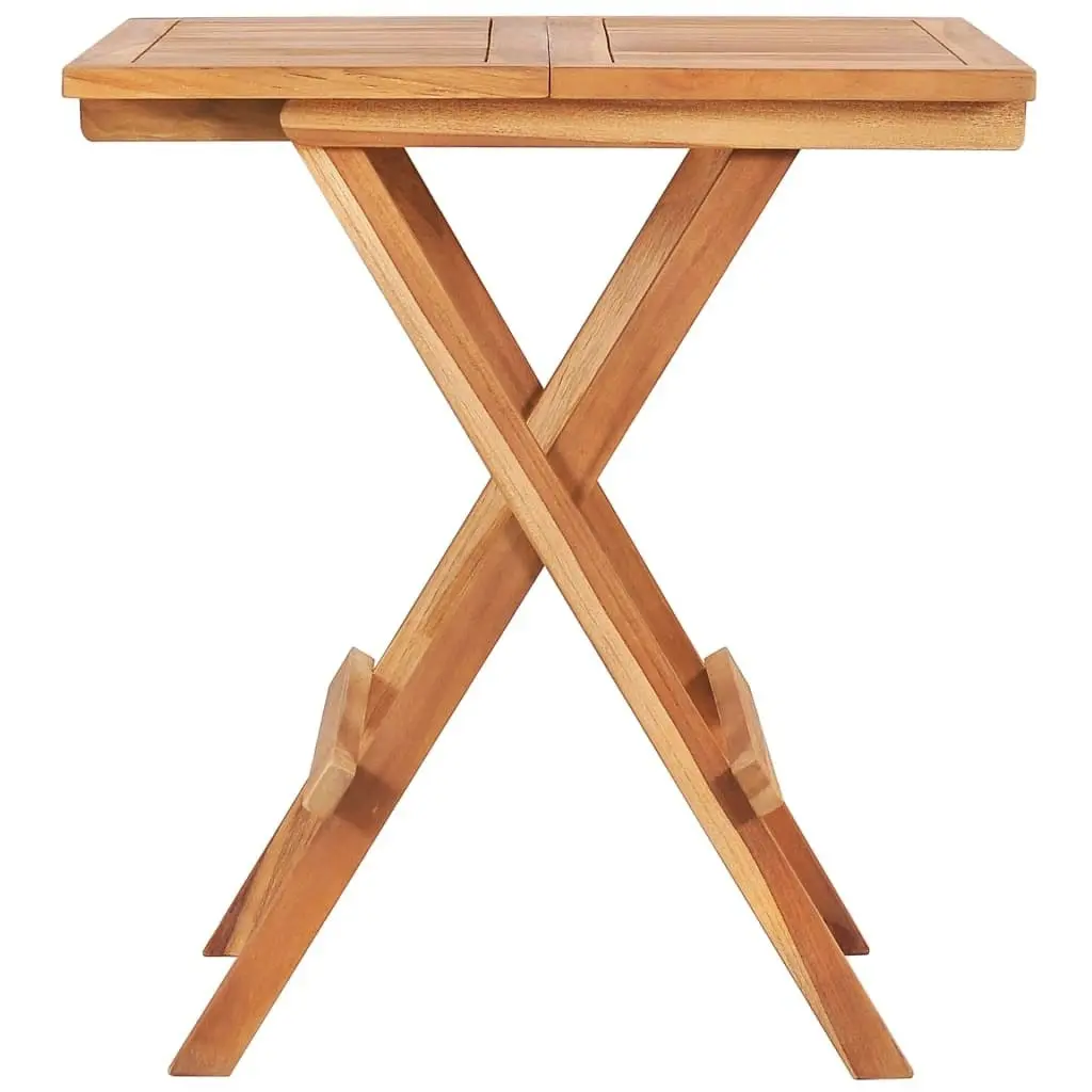 Folding Bistro Table 60x60x65 cm Solid Teak Wood 48996