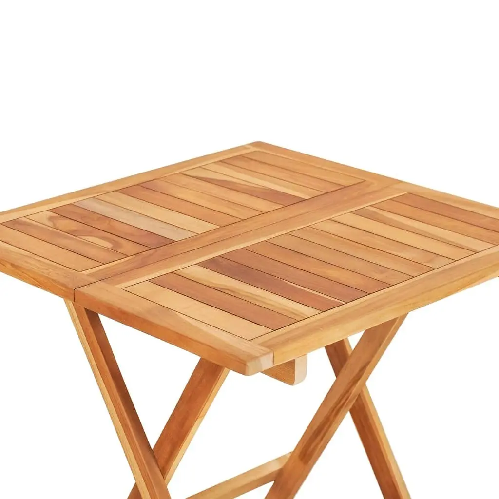 Folding Bistro Table 60x60x65 cm Solid Teak Wood 48996