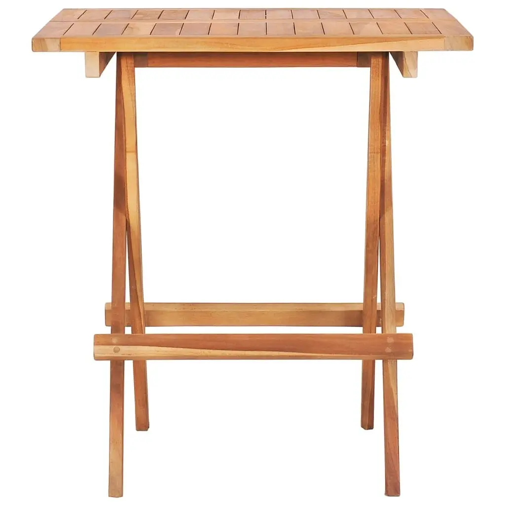 Folding Bistro Table 60x60x65 cm Solid Teak Wood 48996