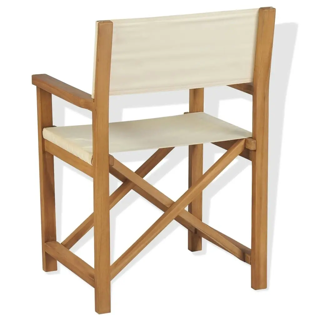 Folding Director's Chair Solid Teak Wood 43801