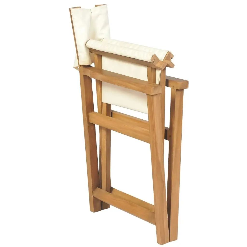 Folding Director's Chair Solid Teak Wood 43801