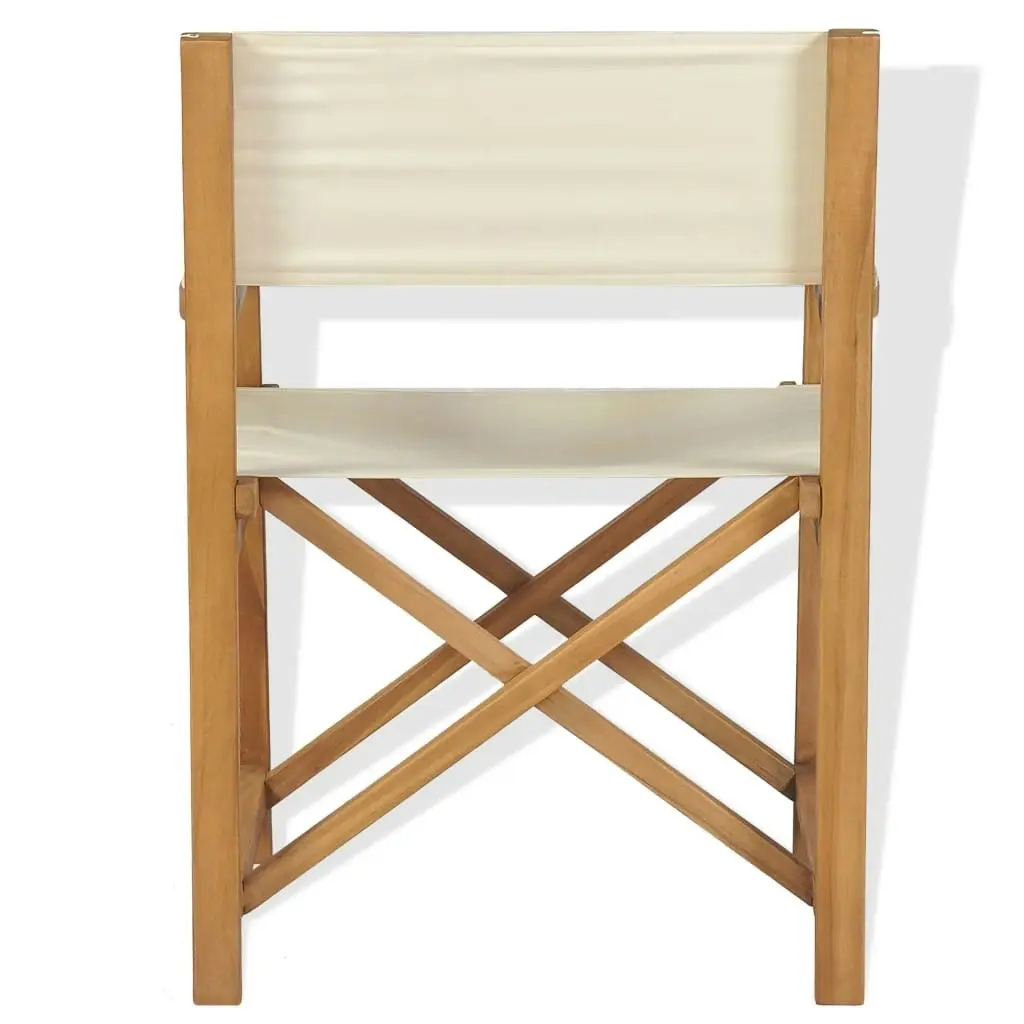 Folding Director's Chair Solid Teak Wood 43801