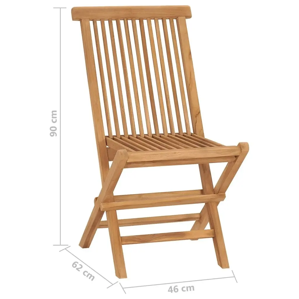 Folding Garden Chairs 6 pcs Solid Wood Teak 3096591