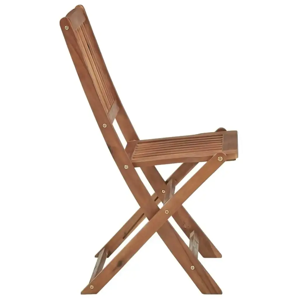 Folding Garden Chairs 6 pcs with Cushions Solid Wood Acacia 3065491