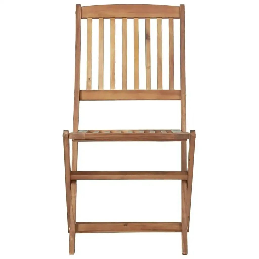 Folding Garden Chairs 6 pcs with Cushions Solid Wood Acacia 3065491