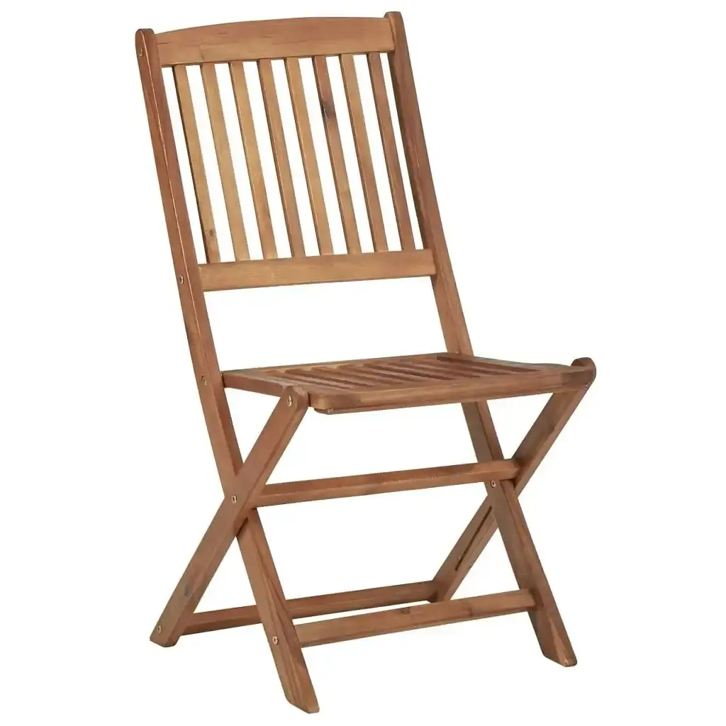 Folding Garden Chairs 6 pcs with Cushions Solid Wood Acacia 3065491