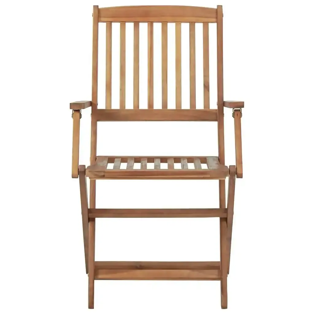 Folding Garden Chairs 6 pcs with Cushions Solid Wood Acacia 3065464