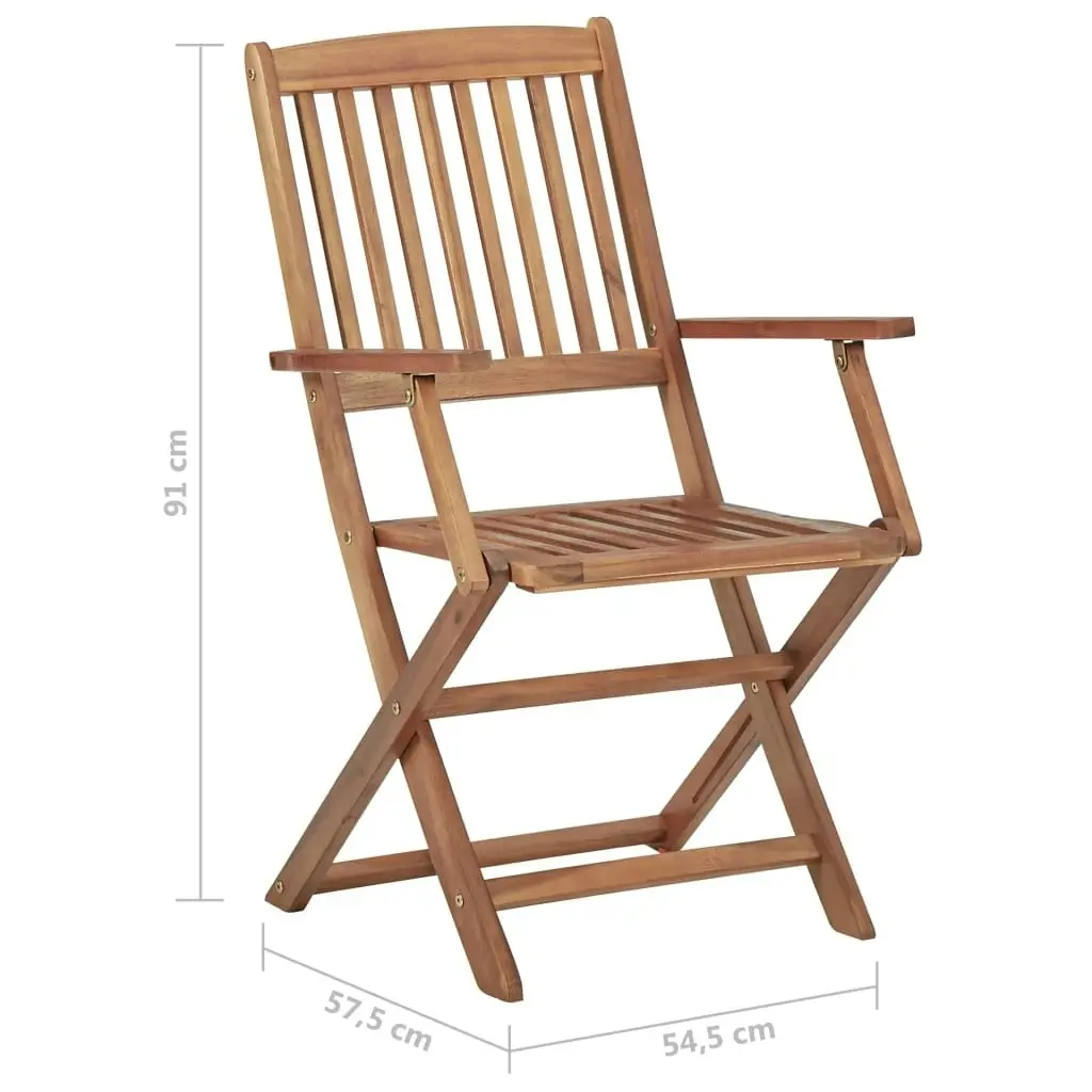 Folding Garden Chairs 6 pcs Solid Wood Acacia 3065521