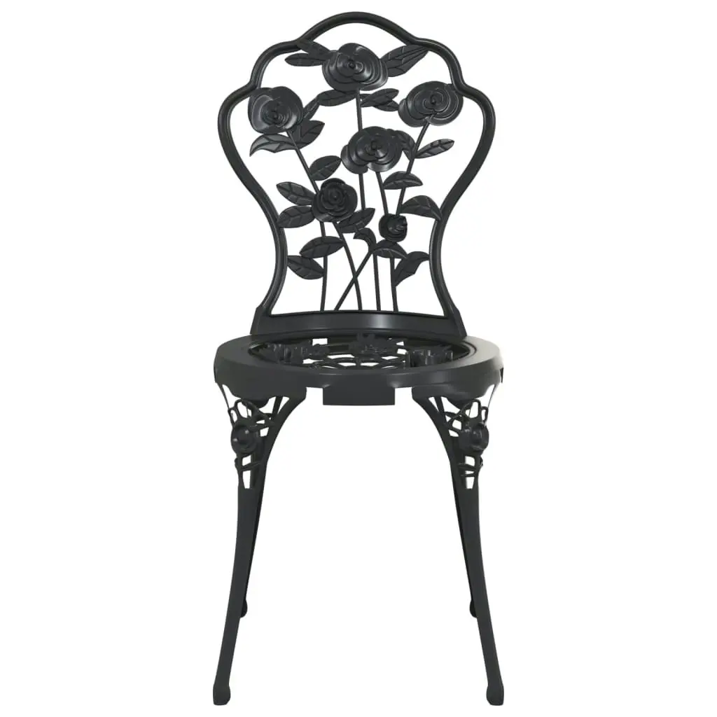 Bistro Chairs 2 pcs Cast Aluminium Black 317750