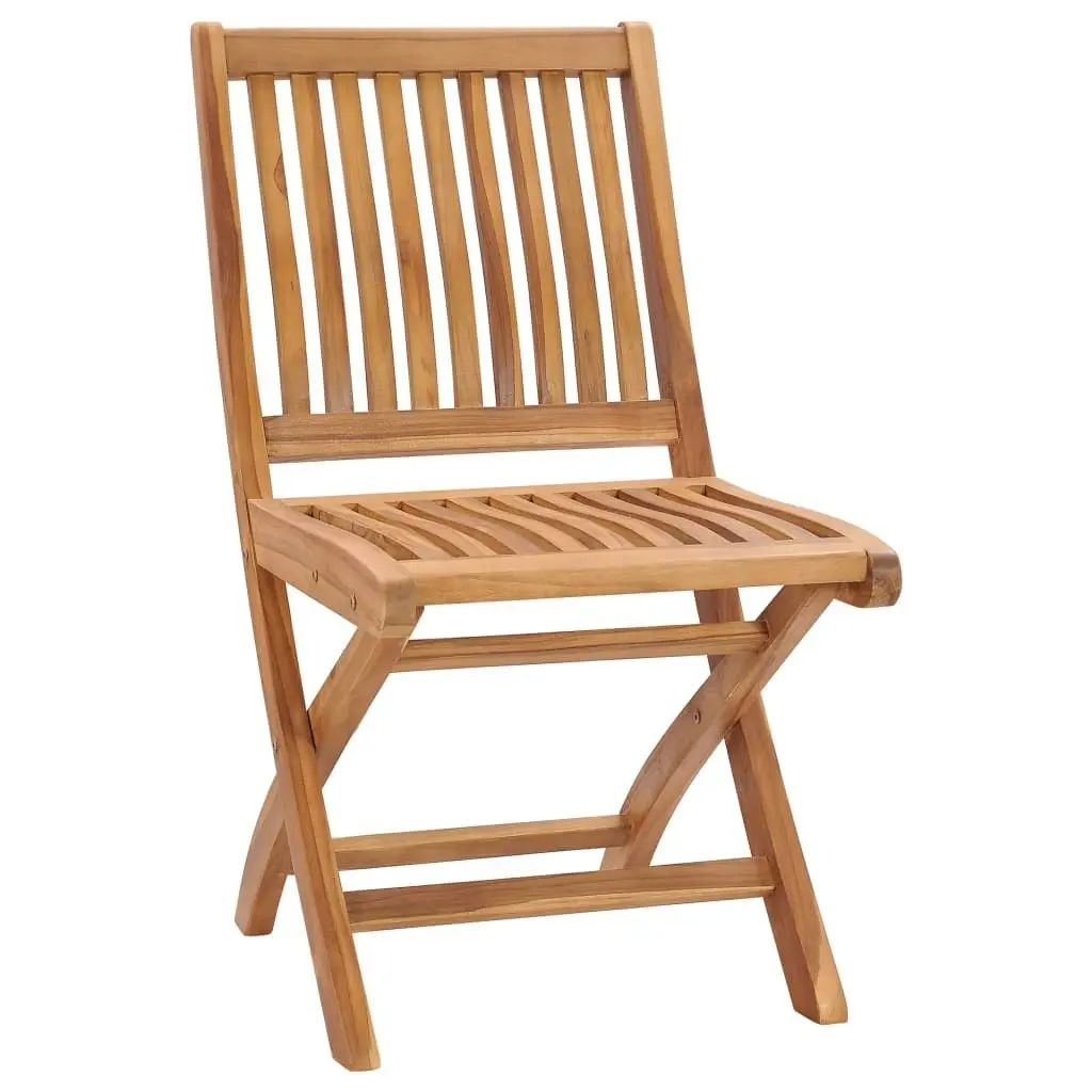 Folding Garden Chairs with Cushions 6 pcs Solid Teak Wood 3072834