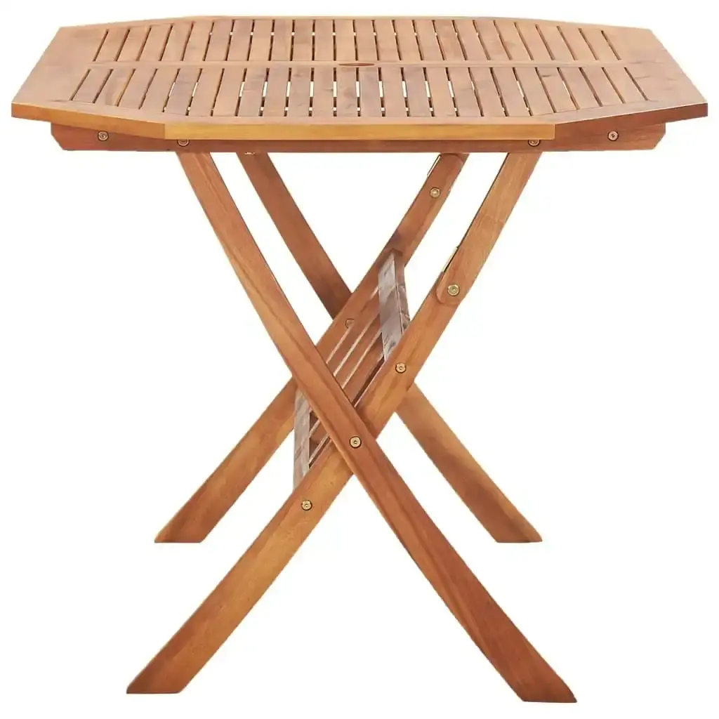 Folding Garden Table 135x85x75 cm Solid Acacia Wood 46657