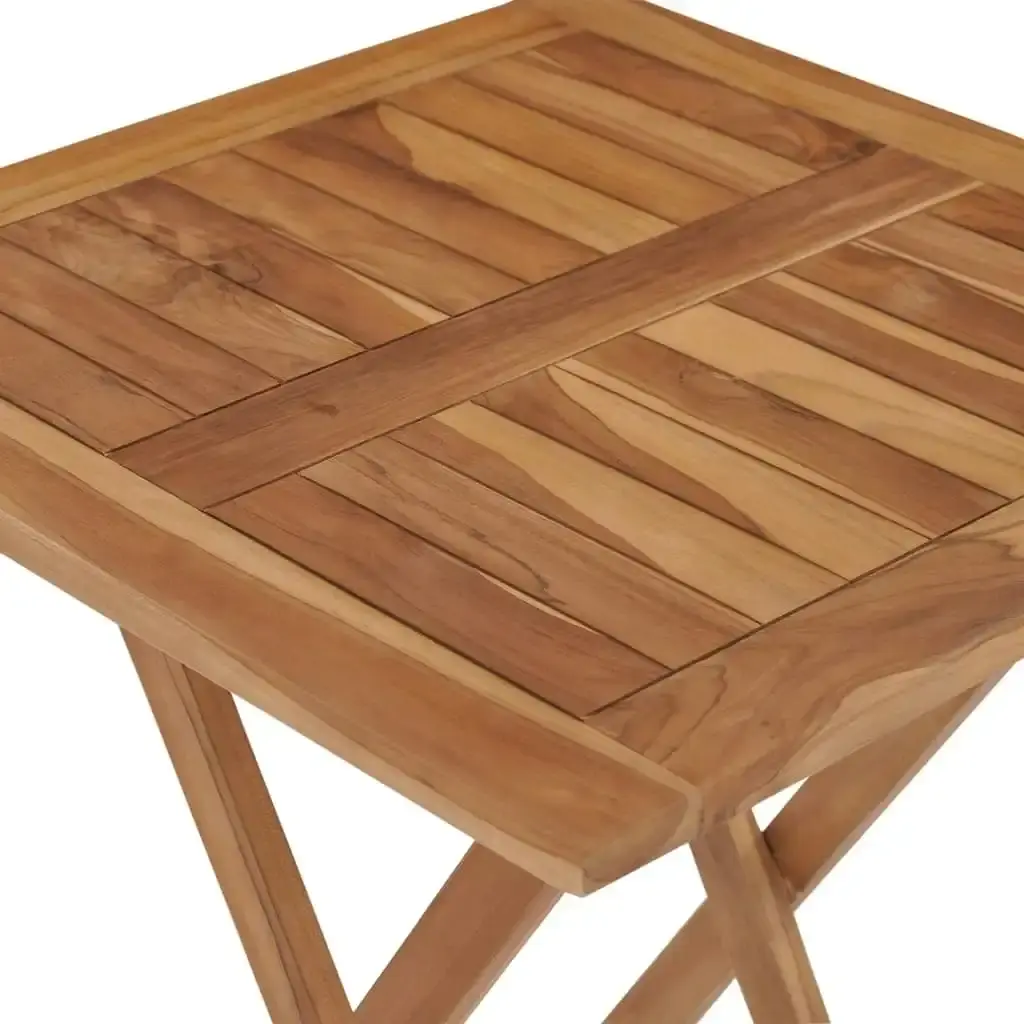 Folding Garden Table 60x60x75 cm Solid Teak Wood 48994