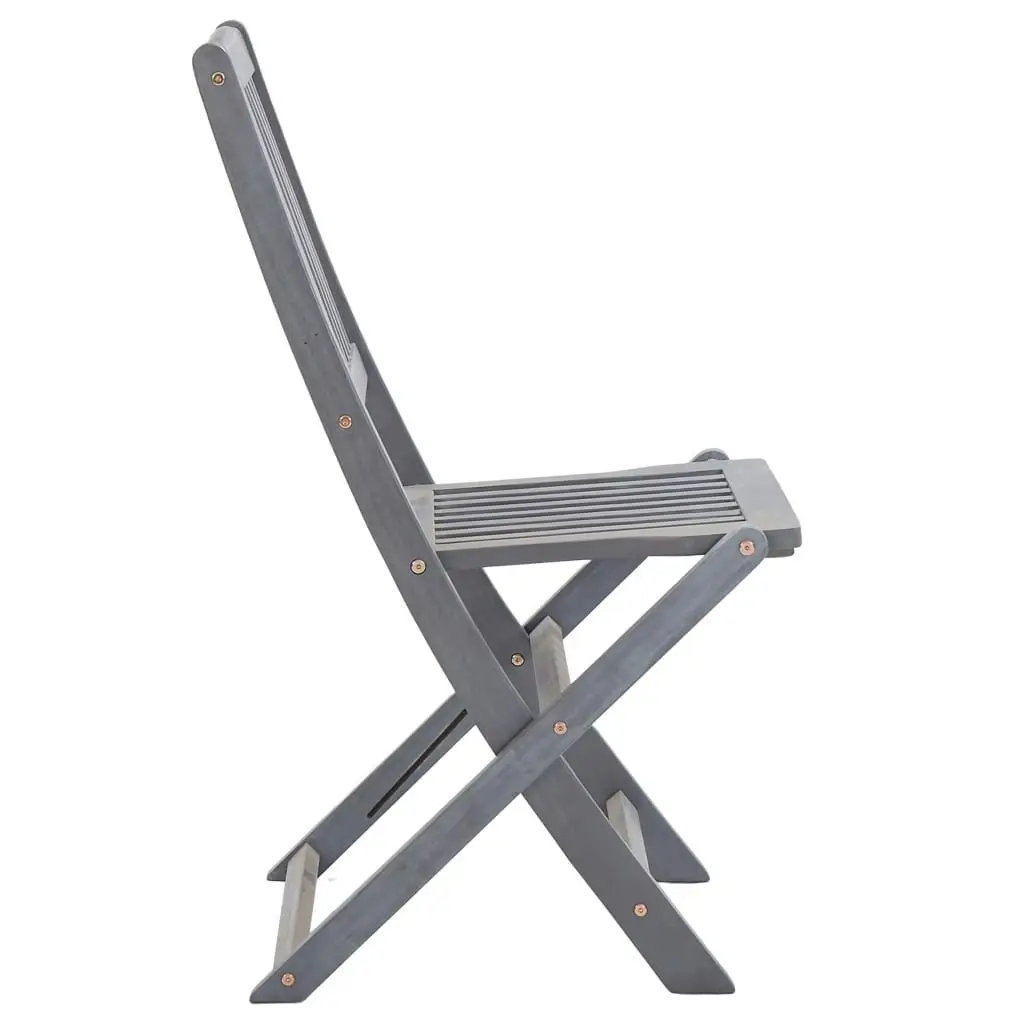 Folding Outdoor Chairs 8 pcs Solid Acacia Wood 3078289