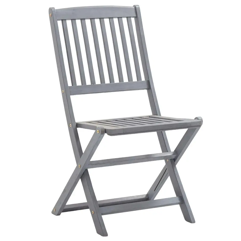 Folding Outdoor Chairs 8 pcs Solid Acacia Wood 3078289