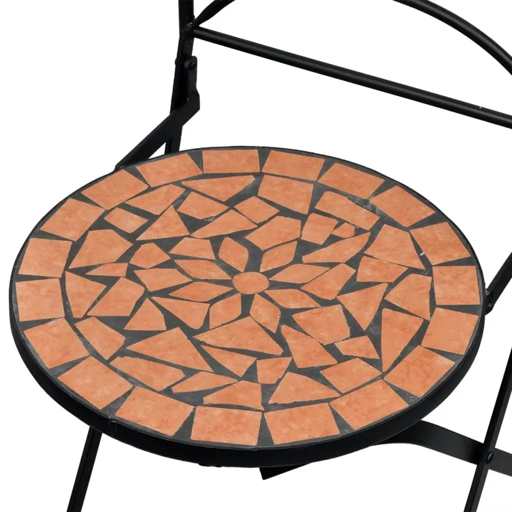 Folding Bistro Chairs 2 pcs Ceramic Terracotta 41529