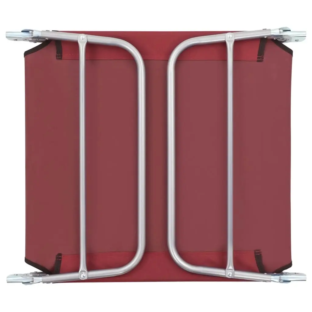 Folding Sun Loungers 2 pcs Steel and Fabric Red 44301