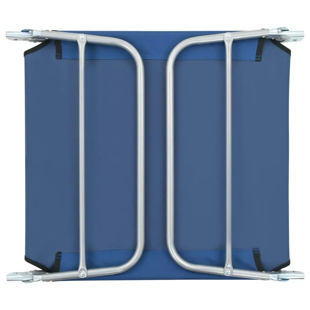 Folding Sun Loungers 2 pcs Steel and Fabric Blue 44299