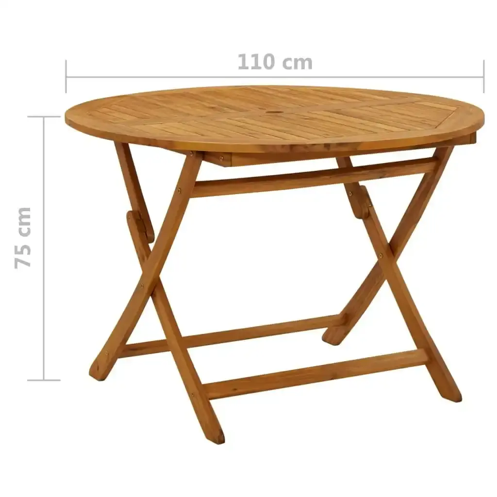 Folding Garden Table 110 cm Solid Acacia Wood 316844