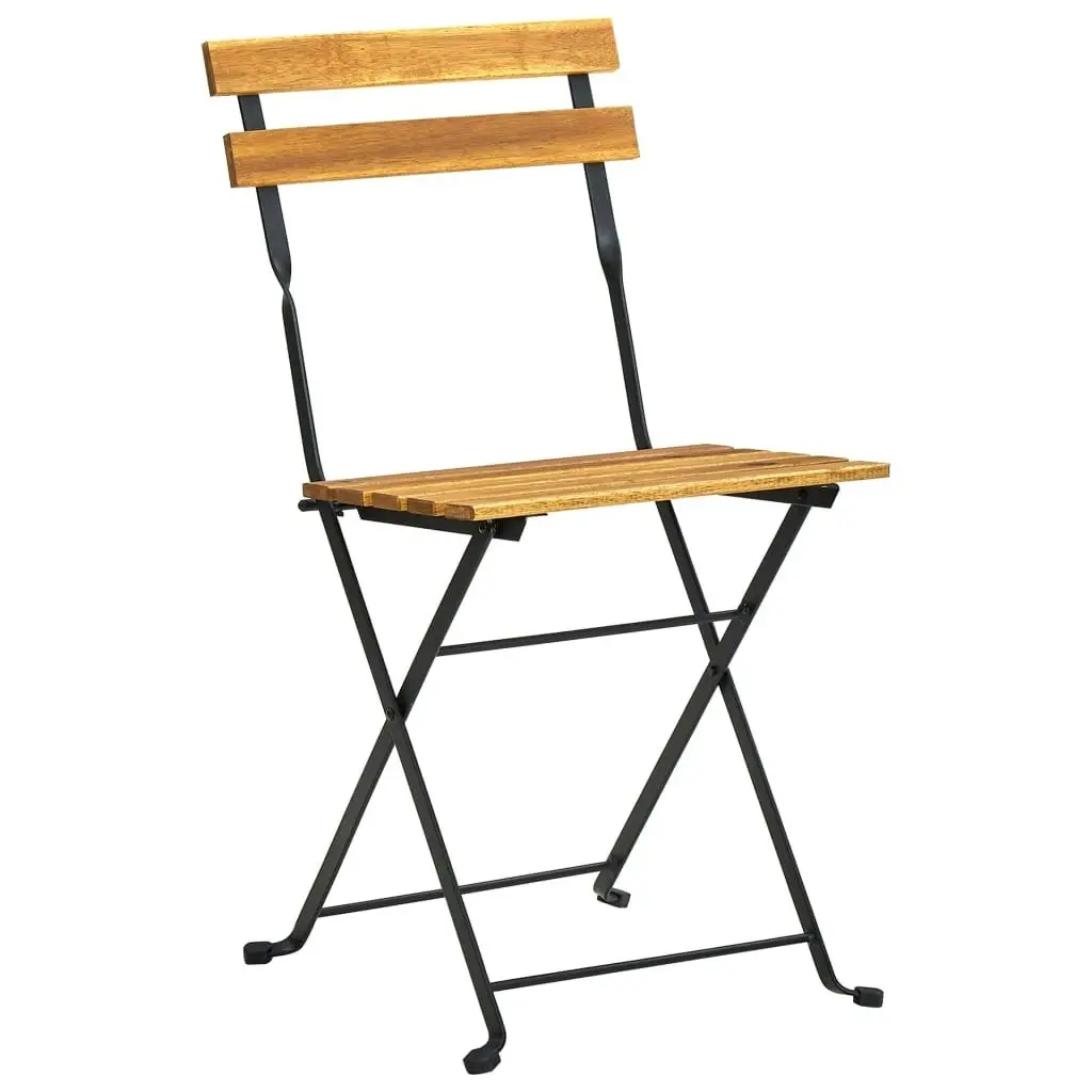 Folding Bistro Chair 4 pcs Solid Acacia Wood 313161