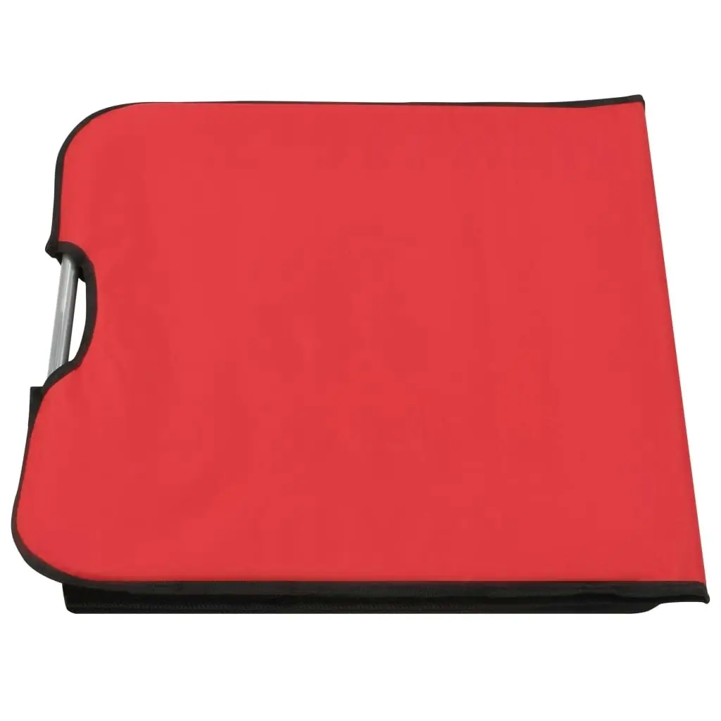 Folding Beach Mats 2 pcs Steel and Fabric Red 44329