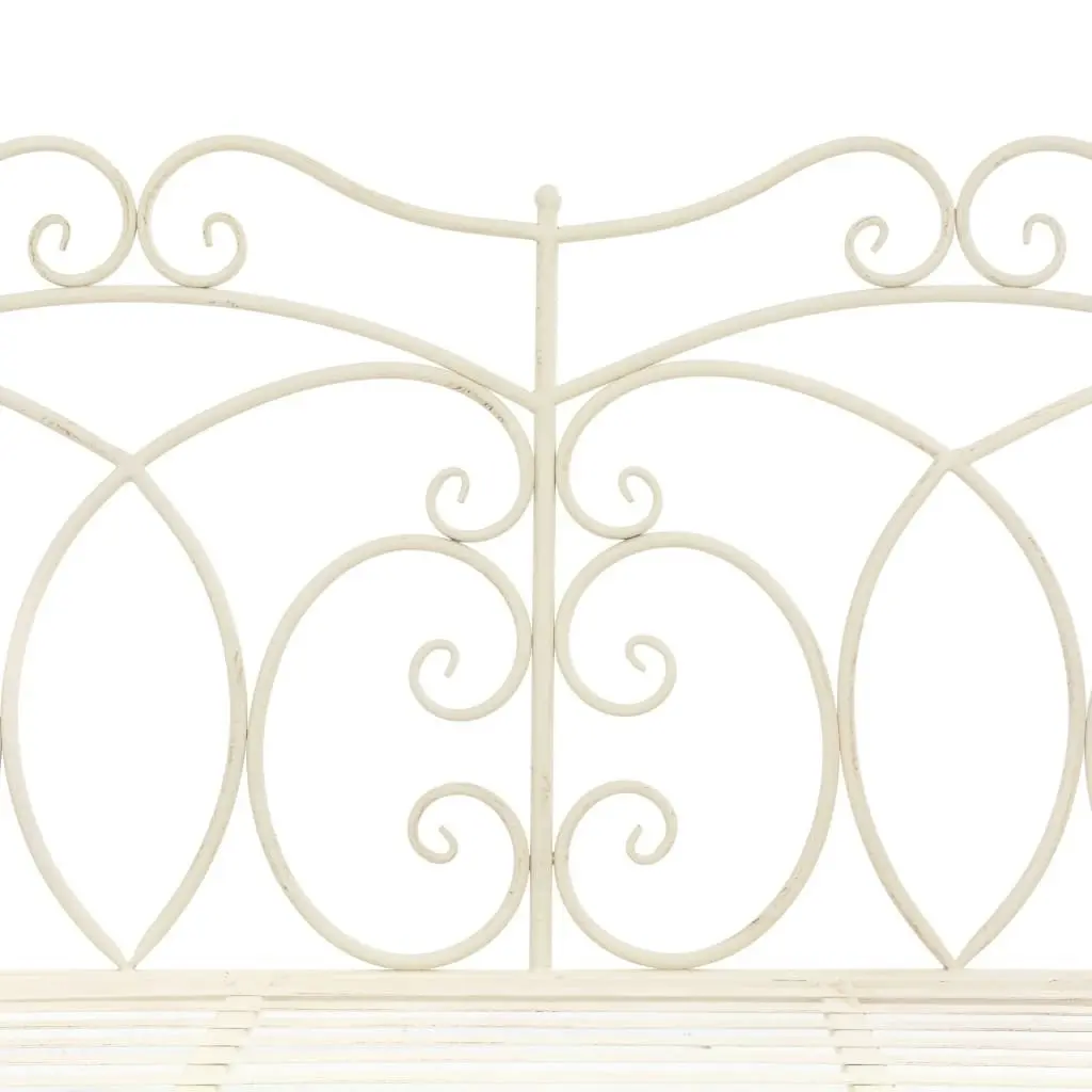 Garden Bench 104 cm Iron Antique White 45436