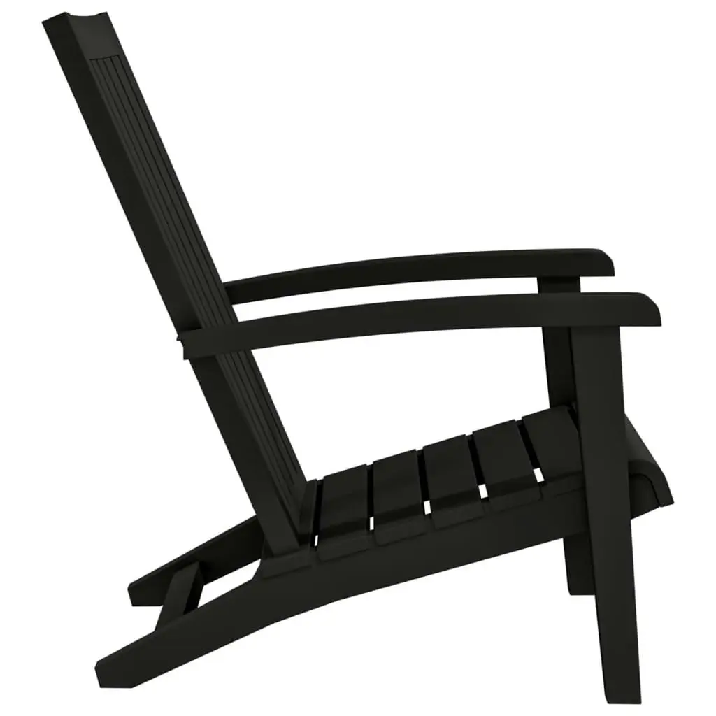 Garden Adirondack Chair Black Polypropylene 364165