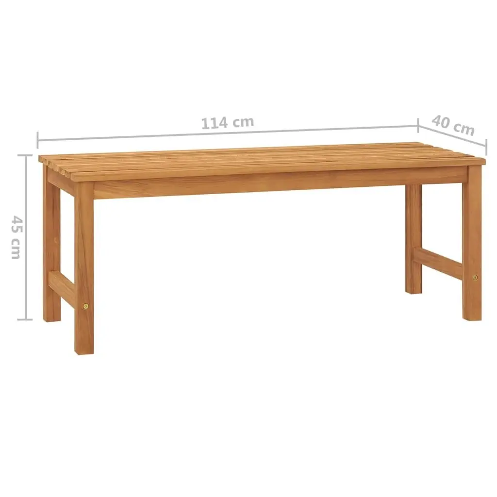 Garden Bench 114 cm Solid Teak Wood 316626