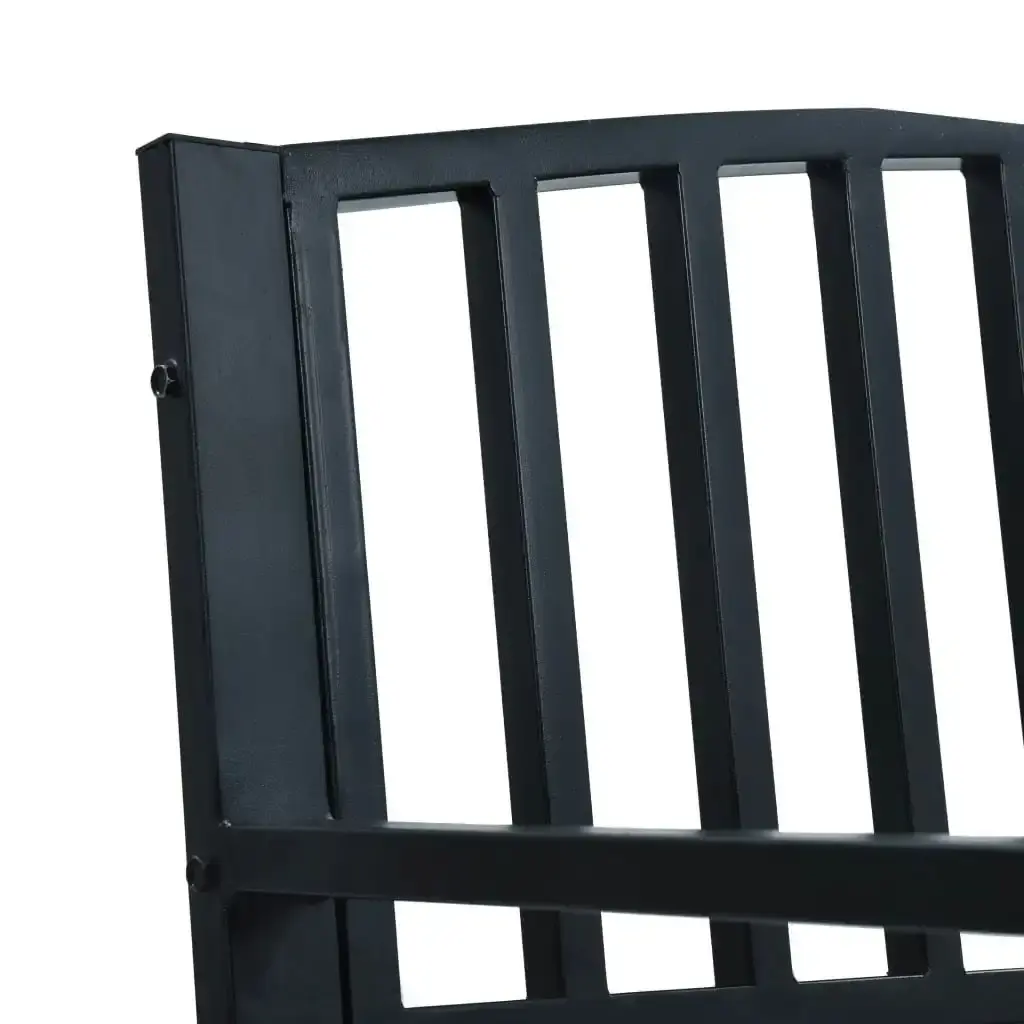 Garden Bench 125 cm Black Steel 47941