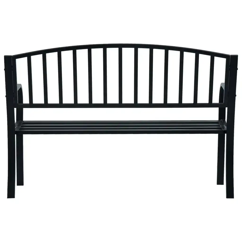 Garden Bench 125 cm Black Steel 47941